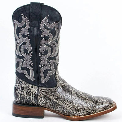 Botas de Tortuga Grabada Horma Rodeo Cuadrada