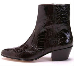 Botin Charro de Piel Avestruz Pata Horma Puntal LAB-630507