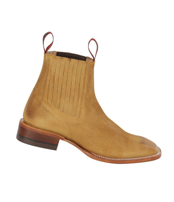 Botines Charros Quincy de Gamuza con Punta Cuadrada 2   - from alligatorwarehouse.com