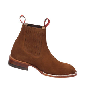 Botin Charro Quincy Nobuck con Punta Cuadrada