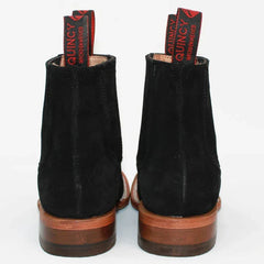 Botines Charros de Gamuza Punta Cuadrada para Joven Color Negro