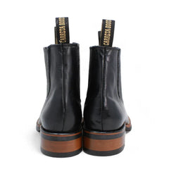 Botines Charros Punta Cuadrada con Suela de Hule Color Negro