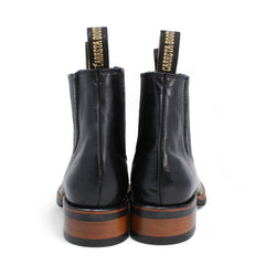 Botines Charros Punta Cuadrada con Suela de Hule Color Negro