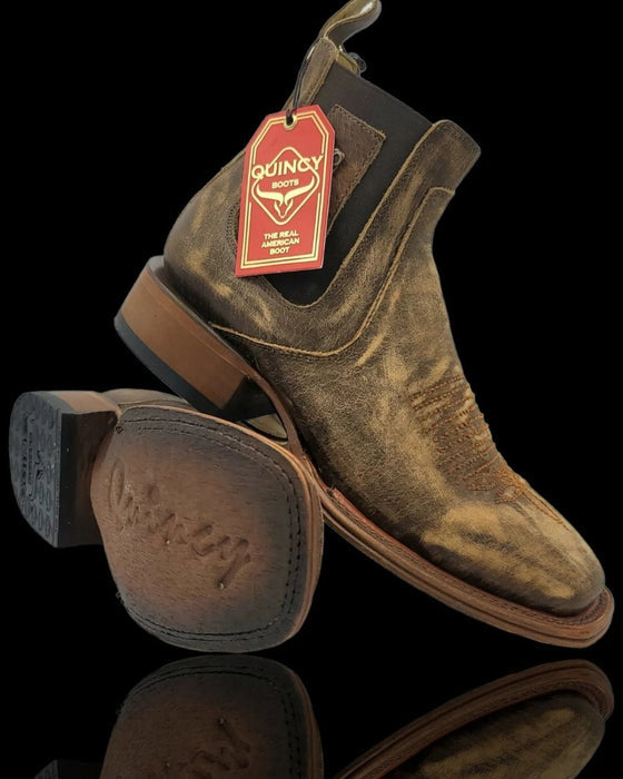 Botines Charros Quincy con Punta Cuadrada Color Miel 4   - from alligatorwarehouse.com