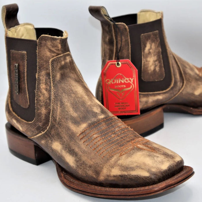 Botines Charros Quincy con Punta Cuadrada Color Miel 2   - from alligatorwarehouse.com