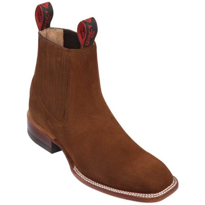 Botines Charros Quincy de Gamuza con Punta Cuadrada 1   - from alligatorwarehouse.com