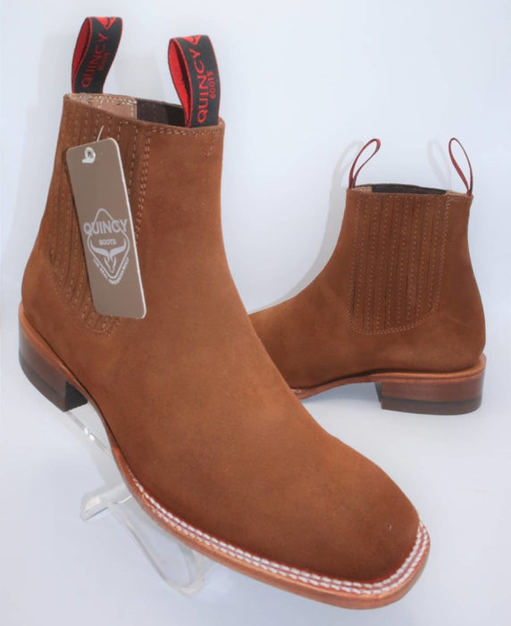 Botines Charros Quincy de Gamuza con Punta Cuadrada 2   - from alligatorwarehouse.com