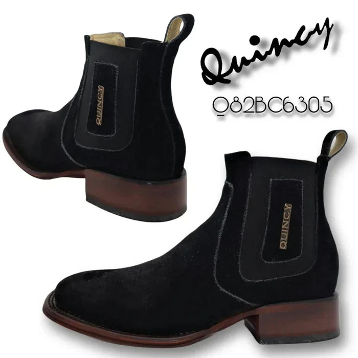Botines Charros Quincy de Gamuza con Punta Cuadrada 3   - from alligatorwarehouse.com