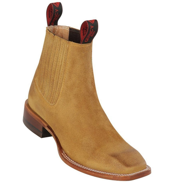 Botines Charros Quincy de Gamuza (Nobuck) con Punta Cuadrada 1   - from alligatorwarehouse.com