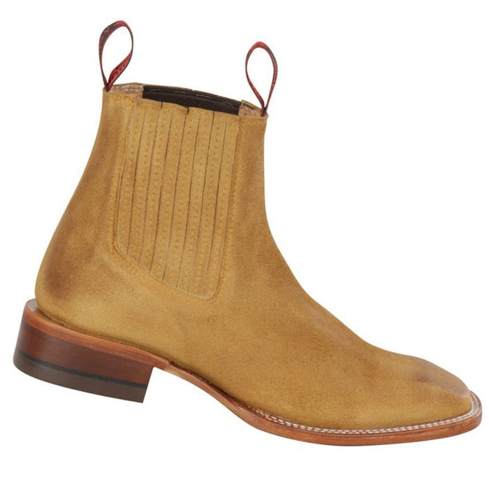 Botines Charros Quincy de Gamuza (Nobuck) con Punta Cuadrada 2   - from alligatorwarehouse.com