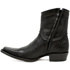 Botines de Armadillo Original Punta Europea Color Negro 76B0705