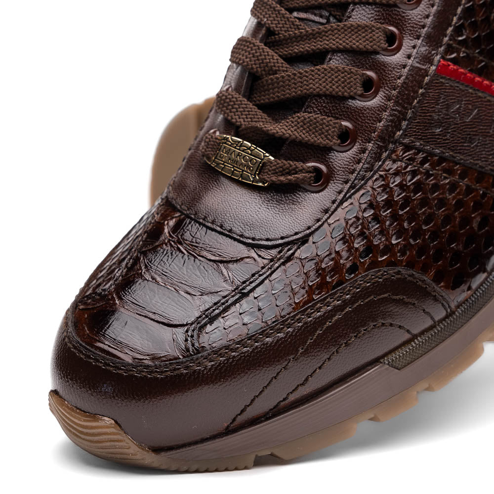 Marco Di Milano Brescia Brown Python & Calfskin Sneakers 3 BRESCIA_PYTHON_BROWN_8  - from alligatorwarehouse.com
