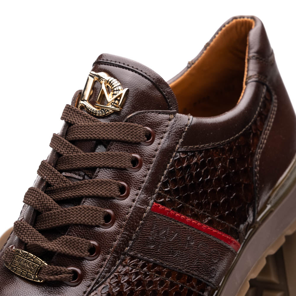 Marco Di Milano Brescia Brown Python & Calfskin Sneakers 4 BRESCIA_PYTHON_BROWN_8  - from alligatorwarehouse.com
