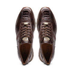 Marco Di Milano Brescia Python & Calfskin Sneakers Brown