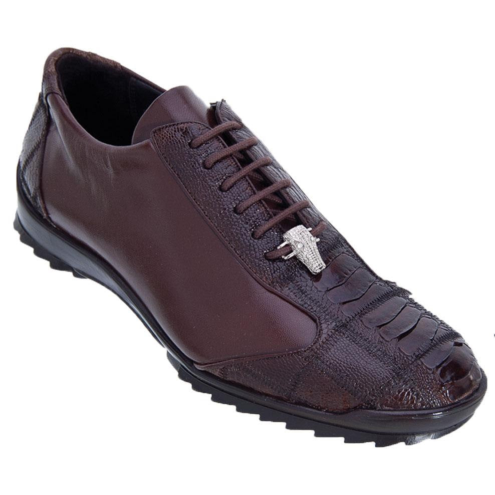 Sneaker de Piel de Avestruz Cafe Pata 1   - from alligatorwarehouse.com