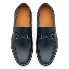 Mens Mezlan Brussels Metal Ornament Calfskin Loafer Dress Shoe in Tan