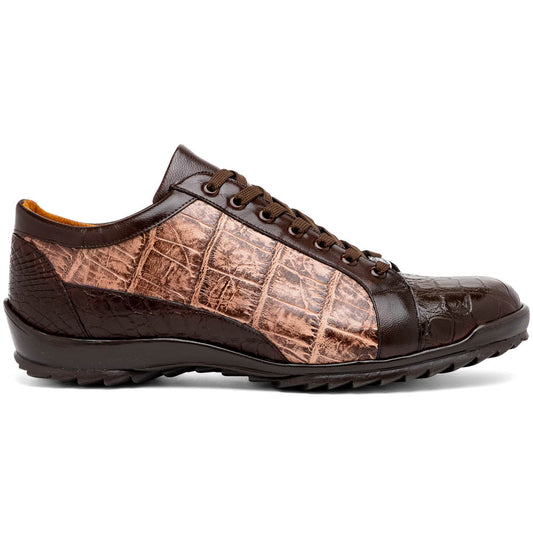 Mens Brown & Cognac Alligator Sneakers Collection - Premium Mens Brown & Cognac Alligator Sneakers at alligatorwarehouse.com
