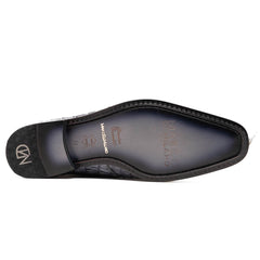 Marco Di Milano Cancun Gray Caiman Crocodile Derby