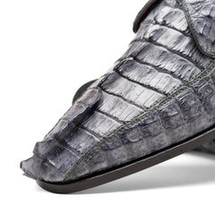 Marco Di Milano Cancun Gray Caiman Crocodile Derby