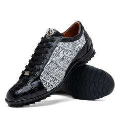Marco Di Milano Cairo Alligator Sneakers Black/White