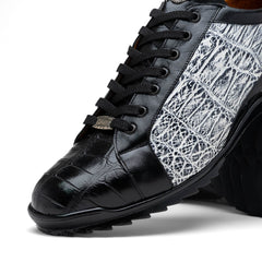 Marco Di Milano Cairo Alligator Sneakers Black/White