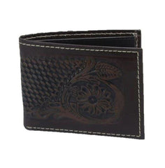 Cartera de Cuero Original Cincelado Tombstone Color Chocolate