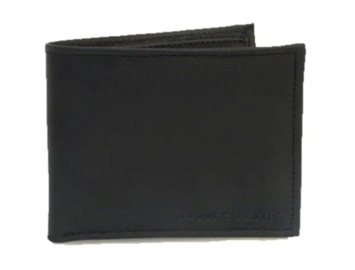 Cartera de Cuero Original Tombstone Color Negro Lisa