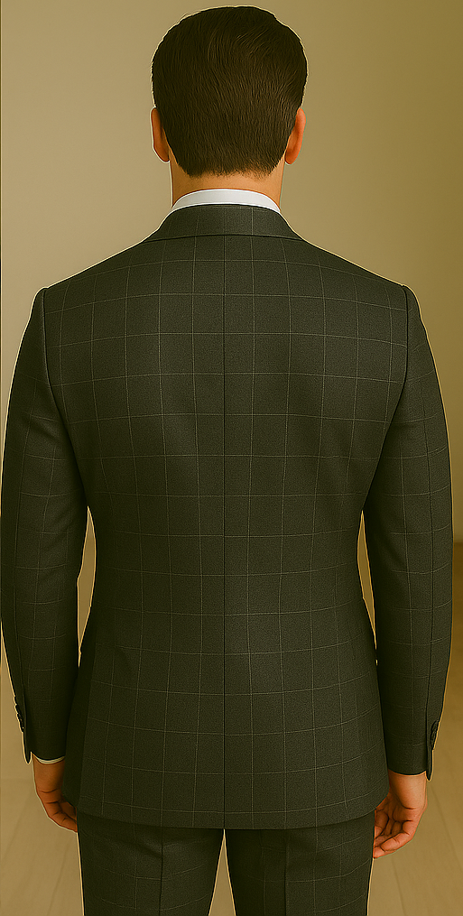 Wool Suit - Italian Made Business Suit by Statement Men's 3 Piece 100% Wool Modern Fit Suit - V-Neck Double Breasted Vest 9 MONTESUIT_Brown_38R  - from alligatorwarehouse.com