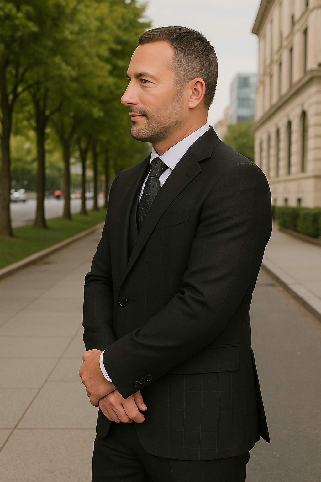 Wool Suit - Italian Made Business Suit by Statement Men's 3 Piece 100% Wool Modern Fit Suit - Solid Scoop Vest 4 ZILO-2_Charcoal_40R  - from alligatorwarehouse.com