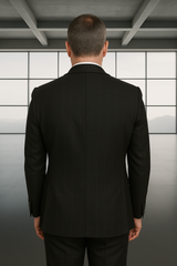 Wool Suit - Italian Made Business Suit by Statement Men's 3 Piece 100% Wool Modern Fit Suit - Solid Scoop Vest