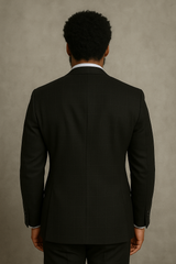 Wool Suit - Italian Made Business Suit by Statement Men's 3 Piece 100% Wool Modern Fit Suit - Sharp Plaid Pattern