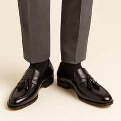 Mens Mezlan Santander Classic Tassel Loafer Dress Shoe in Black - LAST CALL 10.5,11