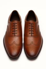 Mens Mezlan Ugalde Classic Wingtip Dress Shoe in Cognac
