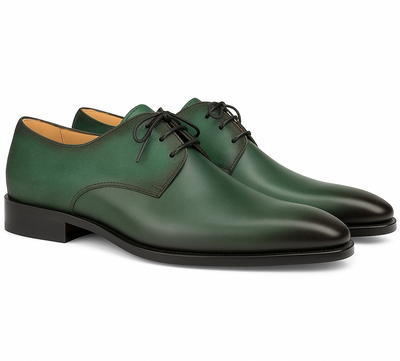 Colomer Forest/Green Calf/Suede Oxford Shoes By Mezlan Made In Spain Brand