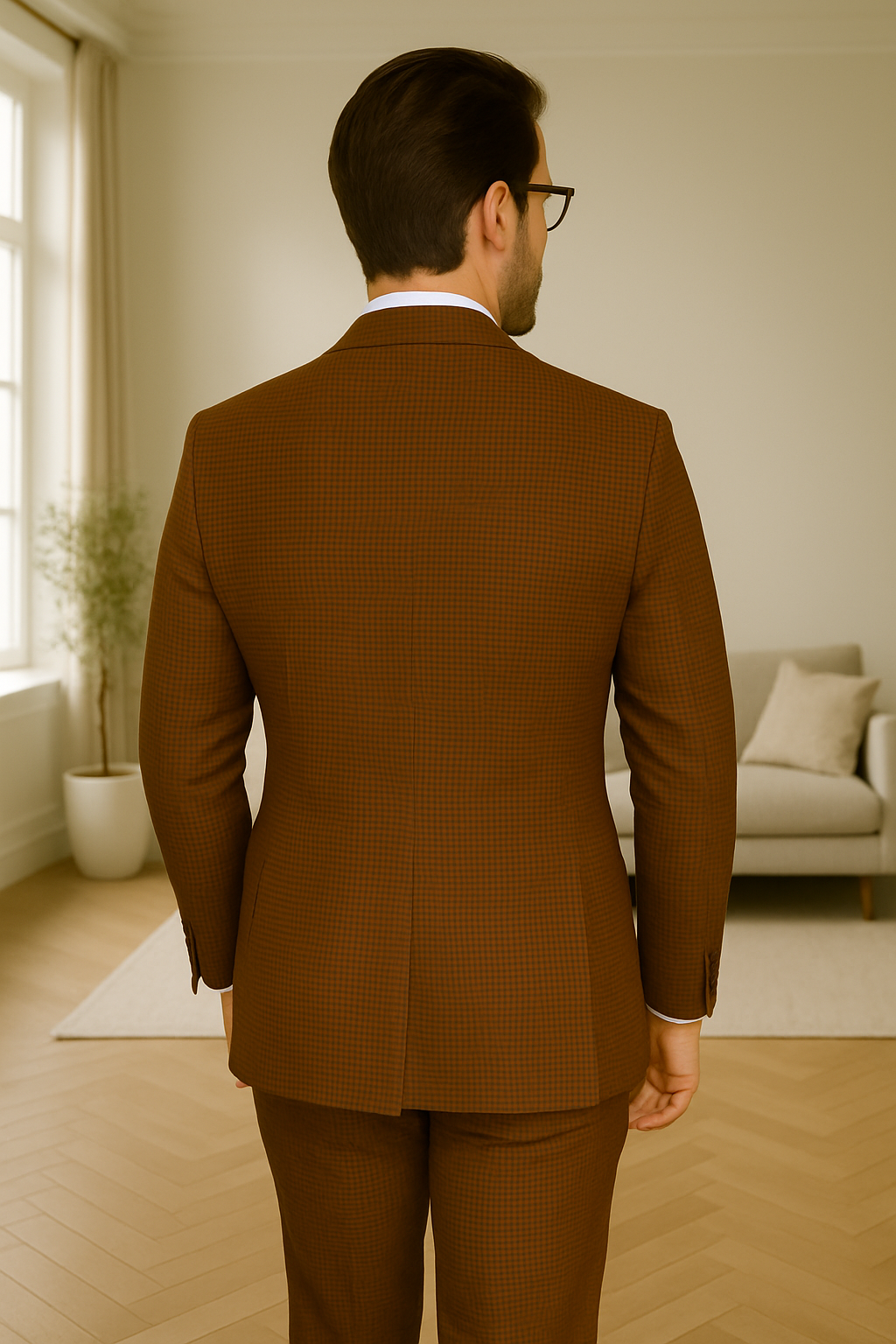 Wool Suit - Italian Made Business Suit by Statement Men's 3 Piece 100% Wool Modern Fit Suit - Micro Checker Pattern 10 ZILONI-3_Black_40R  - from alligatorwarehouse.com