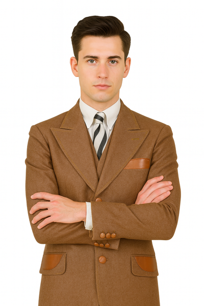 Denim Suit - Cotton Fabric Vested Suit - 3 Pieces Suit - Vested Fancy Suit