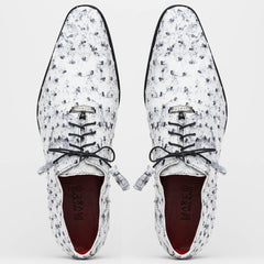 Marco Di Milano Criss Ostrich Quill Dress Oxfords Newspaper