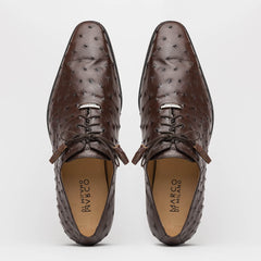 Marco Di Milano Criss Ostrich Quill Dress Oxfords Brown