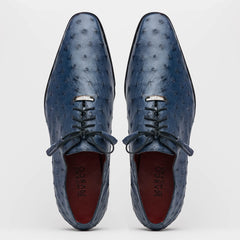 Marco Di Milano Criss Ostrich Quill Dress Oxfords Navy