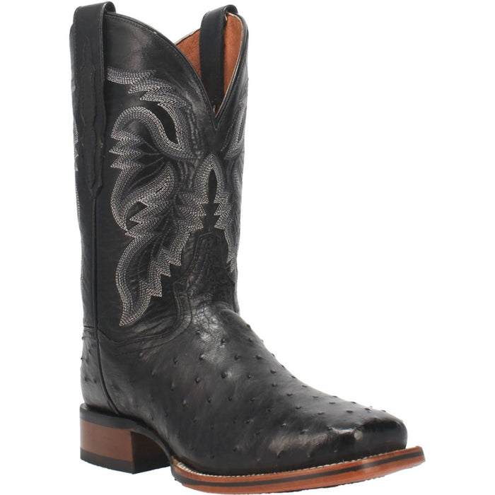 Dan Post Men's Alamosa Full Quill Ostrich Square Toe Boots - Tan 1 DP3876_7_D  - from alligatorwarehouse.com