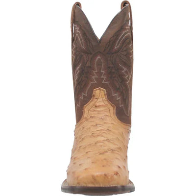 Dan Post Men's Alamosa Full Quill Ostrich Square Toe Boots - Sand 5 DP3876_7_D  - from alligatorwarehouse.com