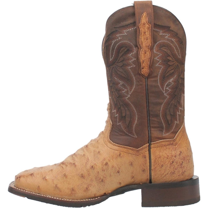 Dan Post Men's Alamosa Full Quill Ostrich Square Toe Boots - Bay Apache 2 DP4874_7_D  - from alligatorwarehouse.com