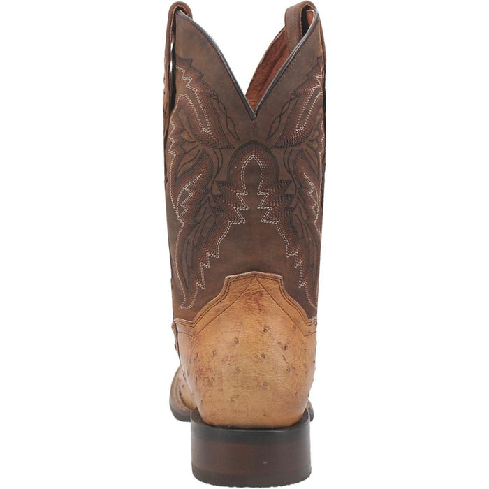 Dan Post Men's Alamosa Full Quill Ostrich Square Toe Boots - Bay Apache 4 DP4874_7_D  - from alligatorwarehouse.com