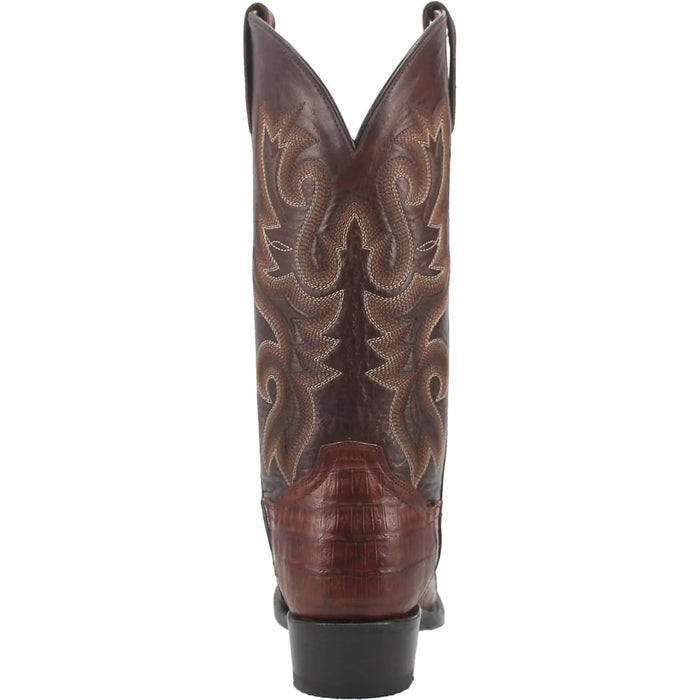Dan Post Men's Stalker Genuine Caiman Belly Square Toe Boots - Brown 4 DP3074_7_D  - from alligatorwarehouse.com