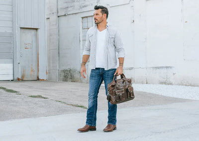 Dan Post Men's Kingsly Genuine Caiman Belly Square Toe Boots - Bay Apache 2 DP4807_7_D  - from alligatorwarehouse.com