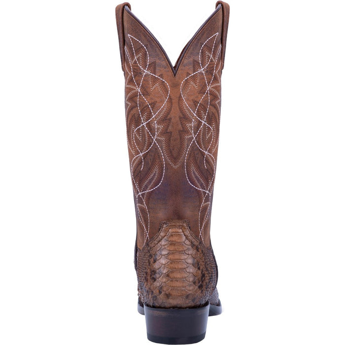 Dan Post Men's Manning Python Snakeskin Round Toe Boots - Bay Apache 7 DP3037_7_D  - from alligatorwarehouse.com
