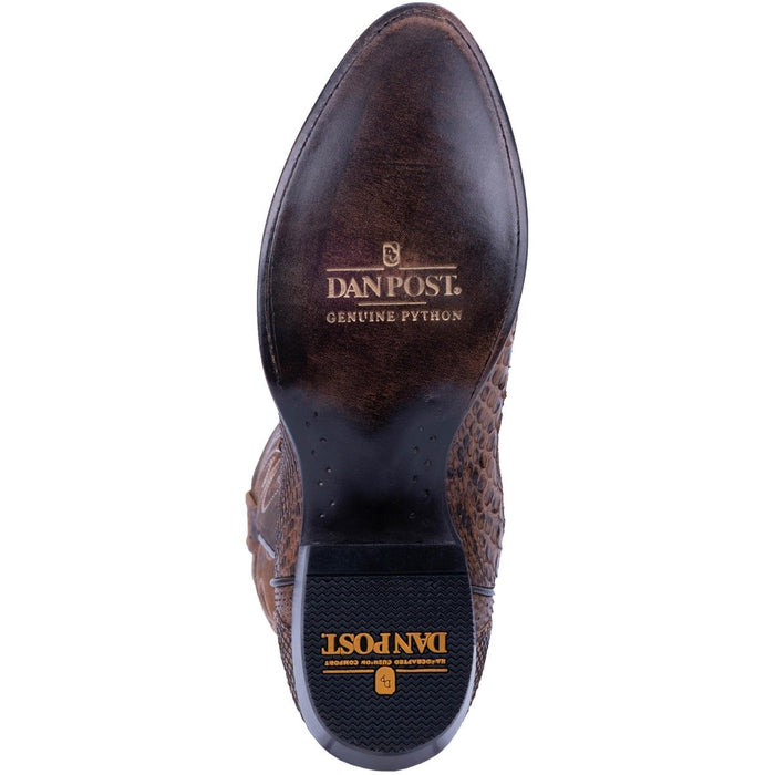Dan Post Men's Manning Python Snakeskin Round Toe Boots - Bay Apache 8 DP3037_7_D  - from alligatorwarehouse.com