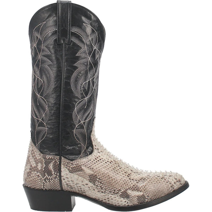 Dan Post Men's Manning Python Snakeskin Round Toe Boots - Natural 2 DP3036_7_D  - from alligatorwarehouse.com