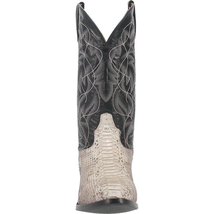 Dan Post Men's Manning Python Snakeskin Round Toe Boots - Natural 4 DP3036_7_D  - from alligatorwarehouse.com