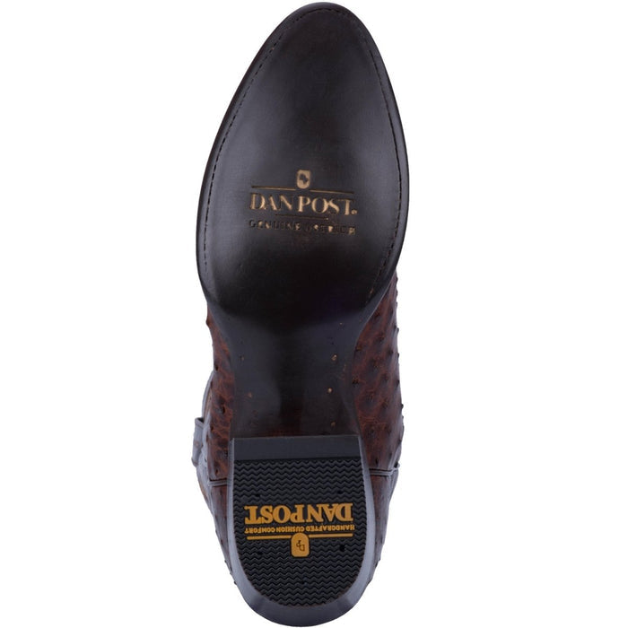 Dan Post Men's Pershing Full Quill Ostrich Round Toe Boots - Brass 2 DP3016_7.5_D  - from alligatorwarehouse.com